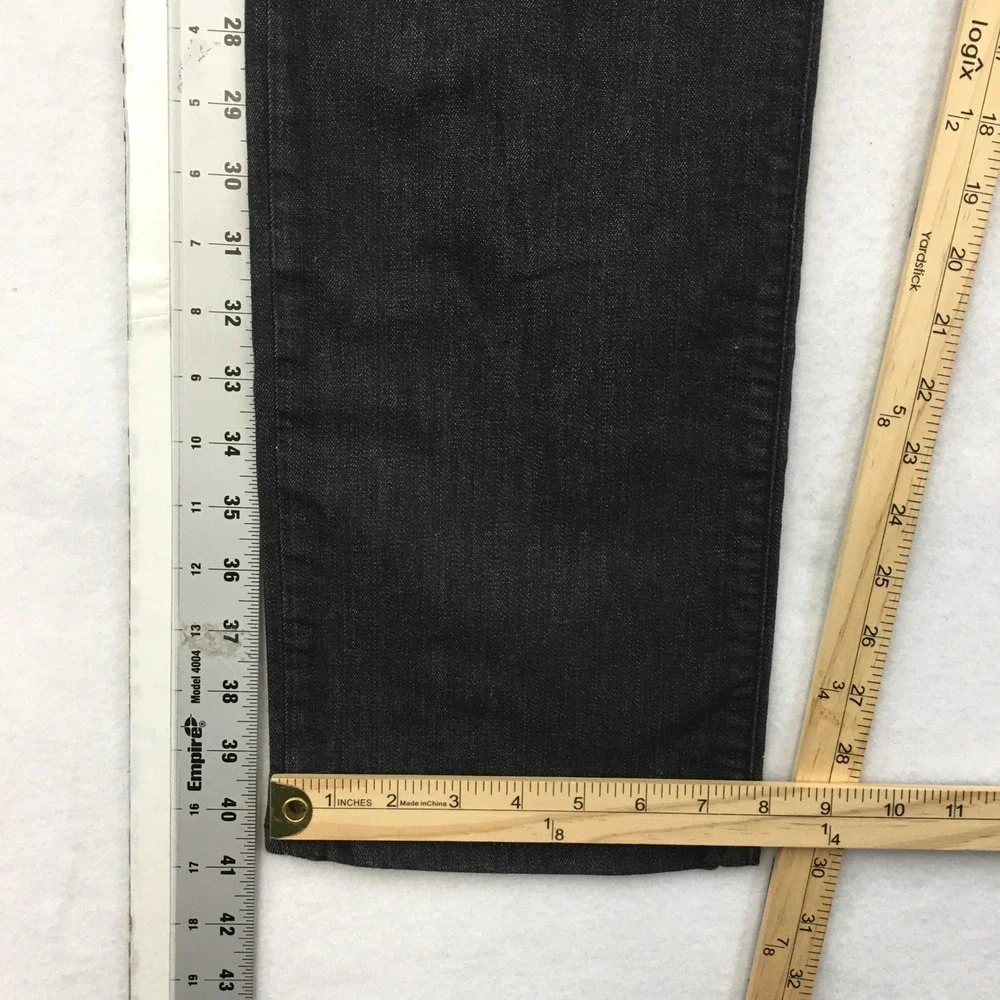 Volcom Five Down Jeans Mens 33 Black Classic Straight Fit Denim Skateboarding
